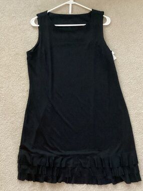 Lulu B black ruffle dress L